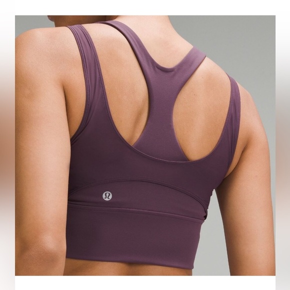 Lululemon Wunder Mesh Train Layered Sports Bra in Grape Thistle Purple Size 2 - Picture 3 of 9